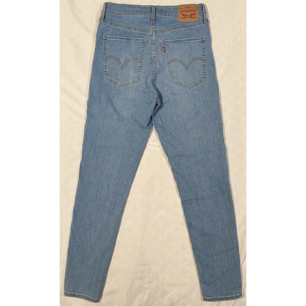 Levi's Y2K Vintage Mile High Skinny Jeans Light Blue Womens 30 Button Front EUC - Picture 2 of 16